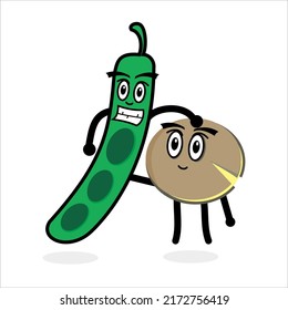 vector of petai and jengkol vegetables