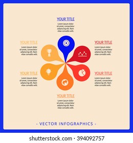 Vector petal diagram template