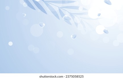 Vektorblätter auf blauem, rosafarbenem Hintergrund.