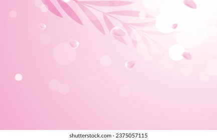 Pétalos vectoriales de fondo rosado de spa.