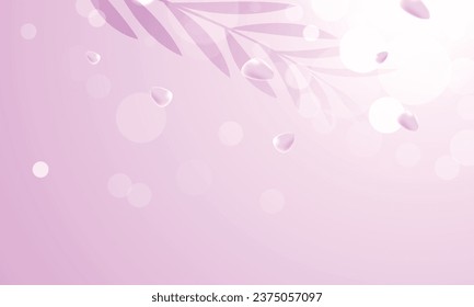 Vector petals of purple rose spa background.