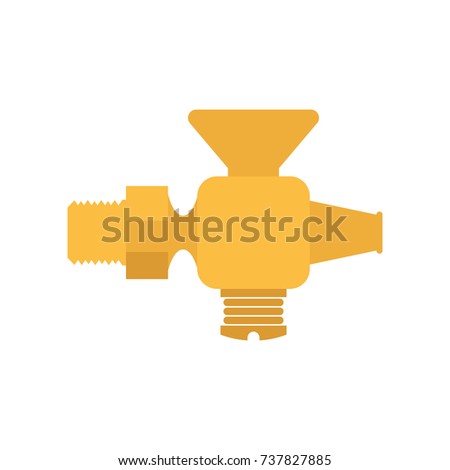 Vector petcock picture of a flat design.