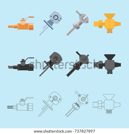 Vector petcock picture. Flat lutrin design.