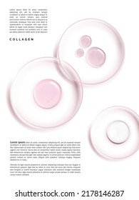 Vector Petri Dish with Beauty Cream or Gel 3D Illustration under sunlight for Beauty and Healthcare Poster, Product Packaging, or Advertisement Background.