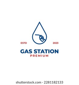 Vector petrol pump logo design concept illustration idea