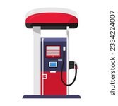 vector petrol pump machine, art illustration