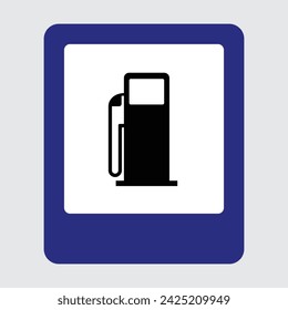 vector petrol station icon illustration