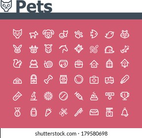 Vector pets icon set