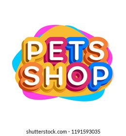 Vector pets shop logo for corporate identity pets home, store, market, animals veterinary clinic and homeless animals shelters. 10 eps