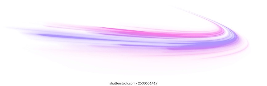 Vector pgn glitter light fire flare trace. Abstract image of speed motion on the road. Speed of light concept png background.	
