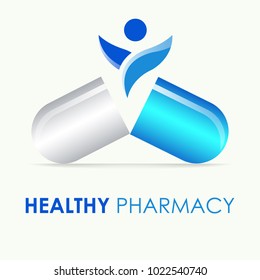 Vector of pharmacy logo, medical symbol or icon