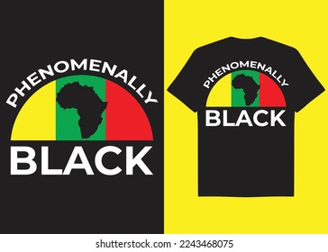 	
Vector phenomenally Black Typography lettering T-shirt Design