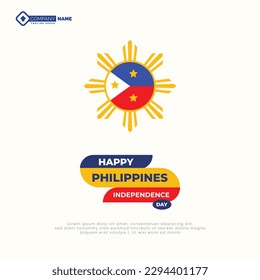 Vector philippines celebration independence day social media pos