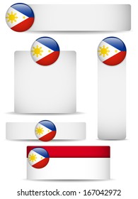 Vector - Philippines Country Set of Banners