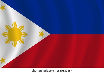 Bandera de Filipinas vectorial, ilustración de la bandera filipina, imagen de la bandera filipina, imagen de la bandera filipina