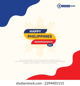 Vector philippines independence day celebration social media pos