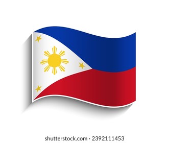 Vector Philippines Waving Flag Icon
