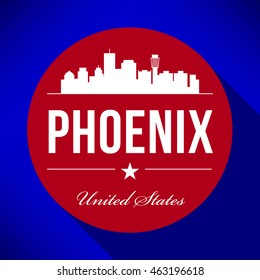 Vector Phoenix City Skyline Design