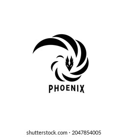 vector phoenix logo illustration suitable for backgrounds, icons, logos, templates and images