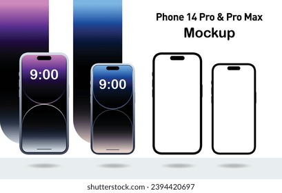 Vector Phone 14 Smartphone mockups Mockup screen Phone
