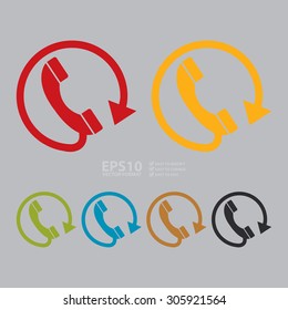 Vector : Phone With Arrow Infographics Flat Icon, Sign 
