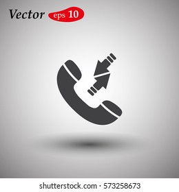 Vector phone with arrows. Web design style