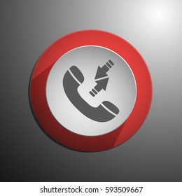 Vector phone with arrows. Web design style
