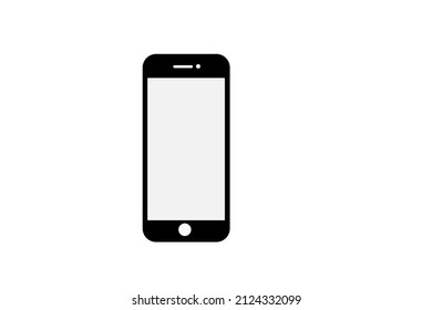 vector phone with blank white screen isolated on white background