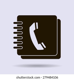 Vector phone book icon
