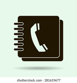 Vector phone book icon