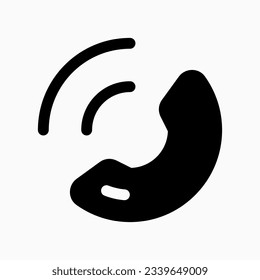 Vector phone call, call center icon. Black, white background. Perfect for app and web interfaces, infographics, presentations, marketing, etc.