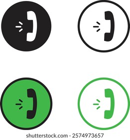 Vector Phone Call Icon Set. Phone button icon, call icon isolate on white background