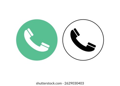 Ícones vetoriais e de chamada para plataformas móveis, ícones de telefone celular, ícones de chamada de smartphone
