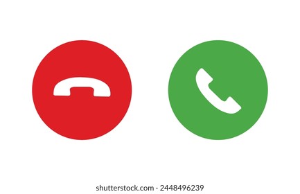 Llamada de teléfono de Vector sobre fondo blanco.