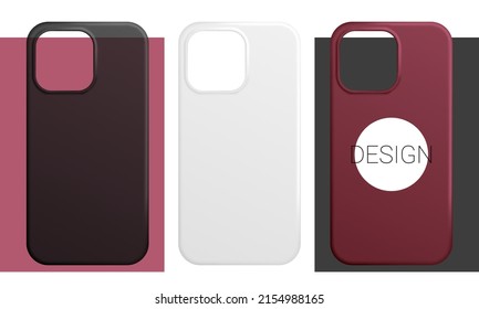 Vector phone case in mesh gradient style