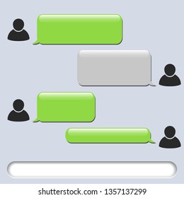 Vector phone chat bubbles. Vector illustration