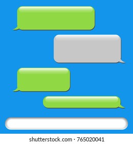 Vector phone chat bubbles. Vector illustration