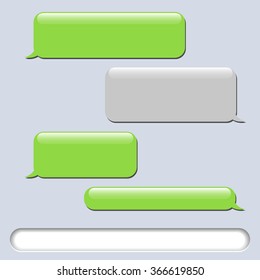 Vector phone chat bubbles. Sms messages. Vector illustration