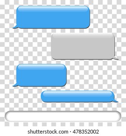 Vector phone chat bubbles. Sms messages. Vector illustration