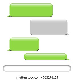 Vector phone chat bubbles. Sms messages. Vector illustration