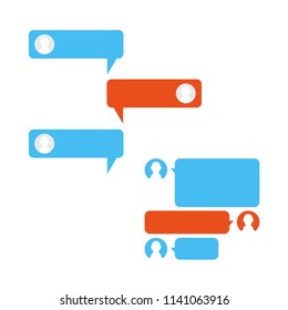 Vector Phone Chat Interface. Messenger, Speech Bubbles. Chatting Vector Design Elements Set for Web Design, Banners, Presentations or Business Cards, Flyers, Brochures and Posters.