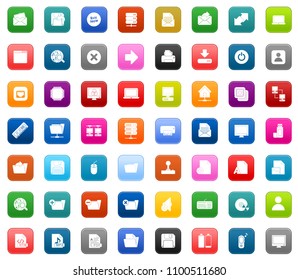 vector phone and computer icons - mobile technology illustrations - internet communication symbols