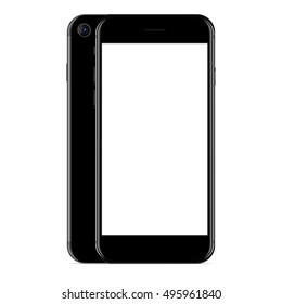 vector phone design, mock up smartphone black on white background svg