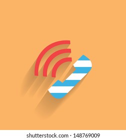 Vector phone flat icon
