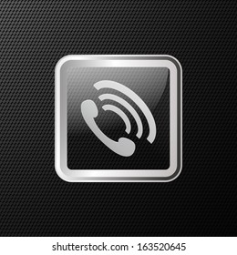 Vector phone handset icon background.