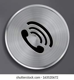 Vector phone handset icon background.