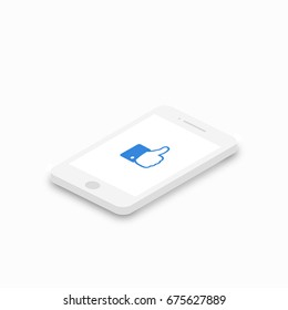 Vector phone with icon