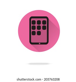 Vector phone  icon in flat style for web and app