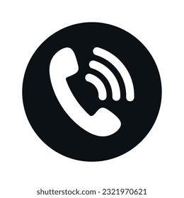 Vector phone icon isolated on white background