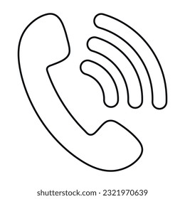 Vector phone icon isolated on white background